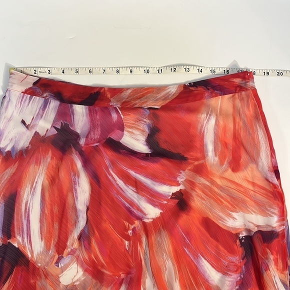 Boho Flirty Floral Maxi Skirt fever Bright multicolored Semi-sheer Women’s L - Picture 8 of 10
